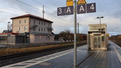 Der Bahnhof in Dombühl wird fit gemacht für die Verlängerung der S-Bahn bis Crailsheim. . (Foto: Thomas Schaller)