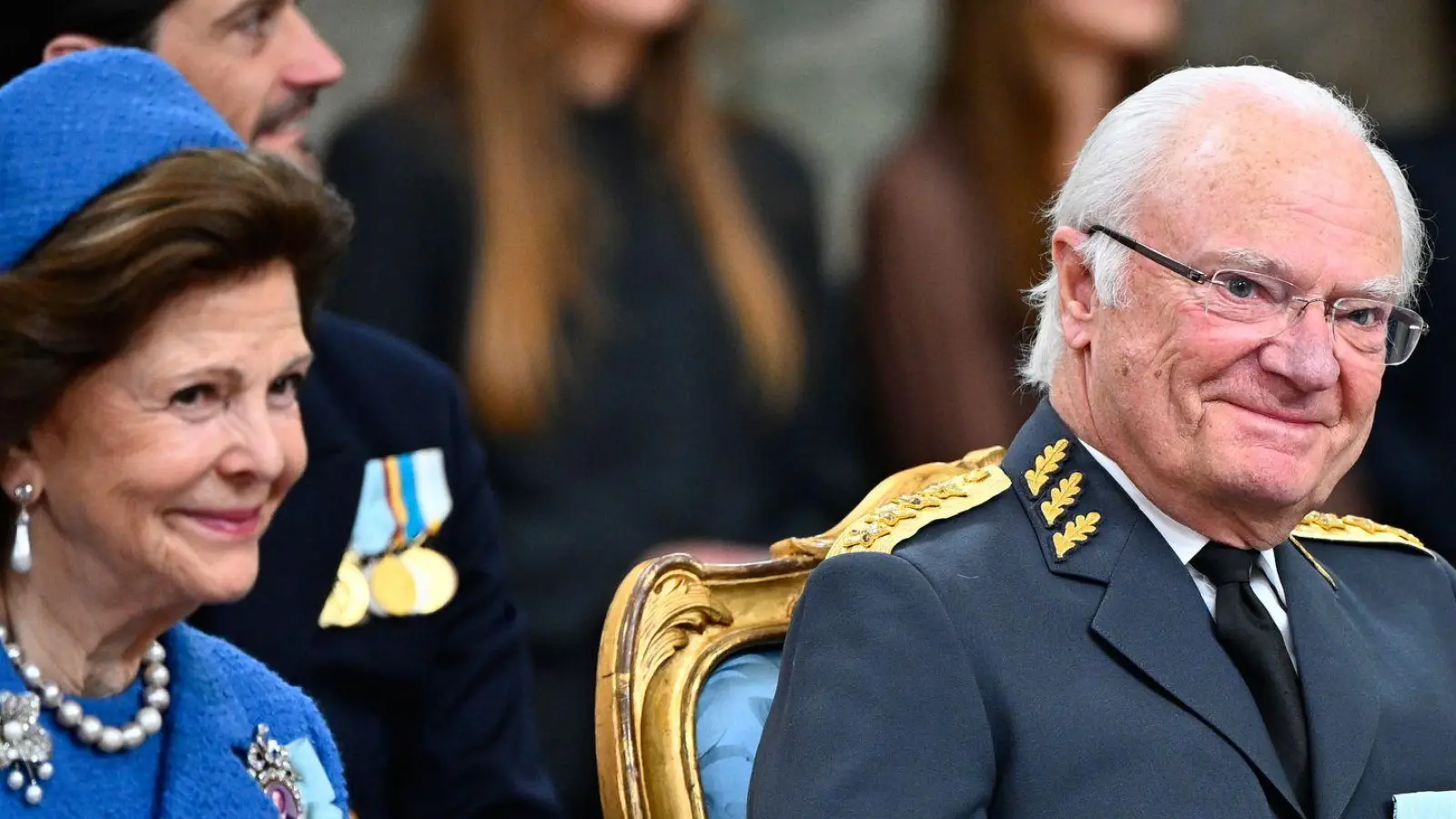 Zu Ehren von Carl Gustaf gab es einen Gottesdienst in der Schlosskirche.  (Foto: Anders Wiklund/TT News Agency/AP/dpa)