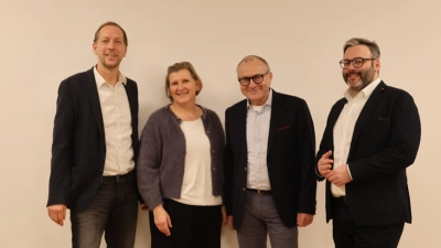 Dr. Marko Hedler, Petra Schweizer, Dr. Ulrich Grünwald und Hans Heinrich Unger (von links) wünschen sich eine schnellere Umsetzung von Ideen und Initiativen für Feuchtwangen. (Foto: Martina Haas)