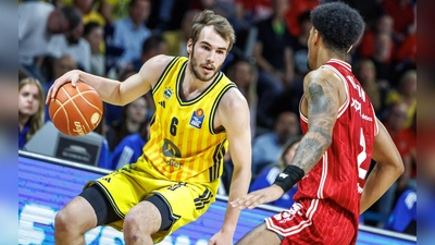 Alba und Nationalspieler Malte Delow gewannen das entscheidende Spiel. (Foto: Andreas Gora/dpa)