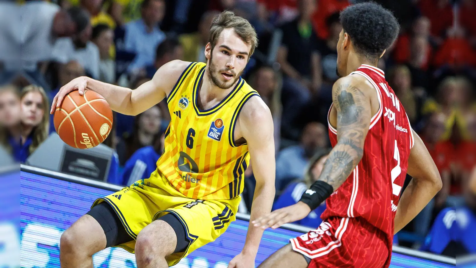 Alba und Nationalspieler Malte Delow gewannen das entscheidende Spiel. (Foto: Andreas Gora/dpa)