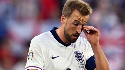 Die Three Lions um Harry Kane zeigten gegen Slowenien erneut einen zähen Auftritt. (Foto: Marius Becker/dpa)