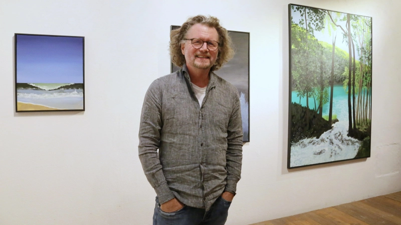 Entdeckte spät die Landschaftsmalerei für sich: der Künstler Berthold Bock. (Foto: Martina Kramer)