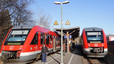 Keine Züge auf der Zenngrundbahn: Vom 3. bis 11. April kommt es zu umfangreichen Bauarbeiten zwischen Siegelsdorf und Markt Erlbach. (Symbolbild: Heinz Wraneschitz)