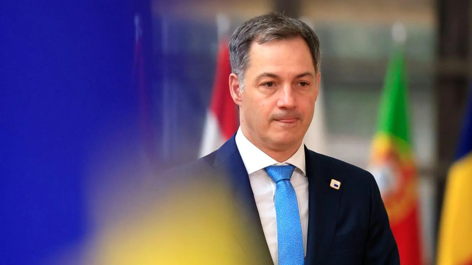 Belgien Premierminister Alexander De Croo: „Wir können diese Art der russischen Bedrohung in unserer Mitte nicht zulassen.“ (Foto: Geert Vanden Wijngaert/AP/dpa)