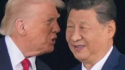 US-Präsident Trump und Chinas Staatschef Xi hatten sich vor Monaten in Südkorea getroffen. (Archivbild)  (Foto: Mark Schiefelbein/AP/dpa)