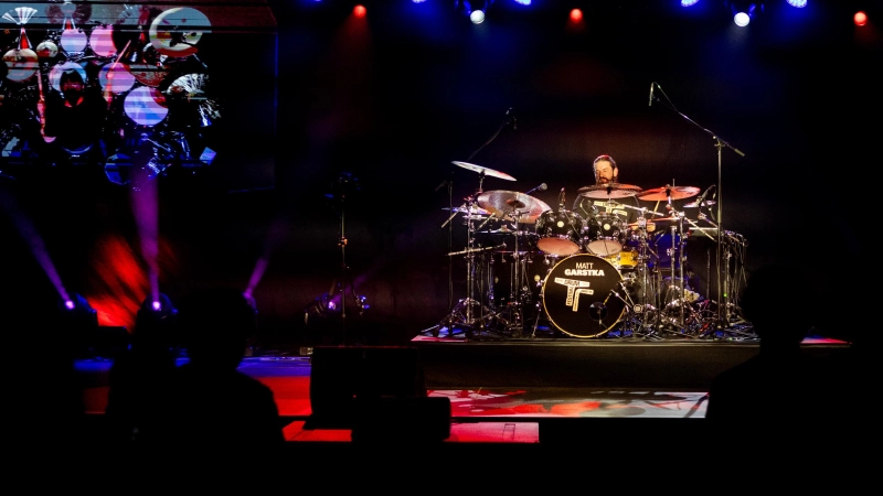 Der Rhythmus-Architekt und Headliner Matt Garstka beim Meinl Drum Festival 2026 in Gutenstetten. (Foto: Evi Lemberger)