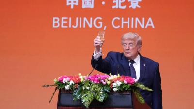 Der Iran-Krieg war Thema beim Treffen von US-Präsident Donald Trump und Chinas Staatschef XI Jinping. (Foto: Mark Schiefelbein/AP/dpa)