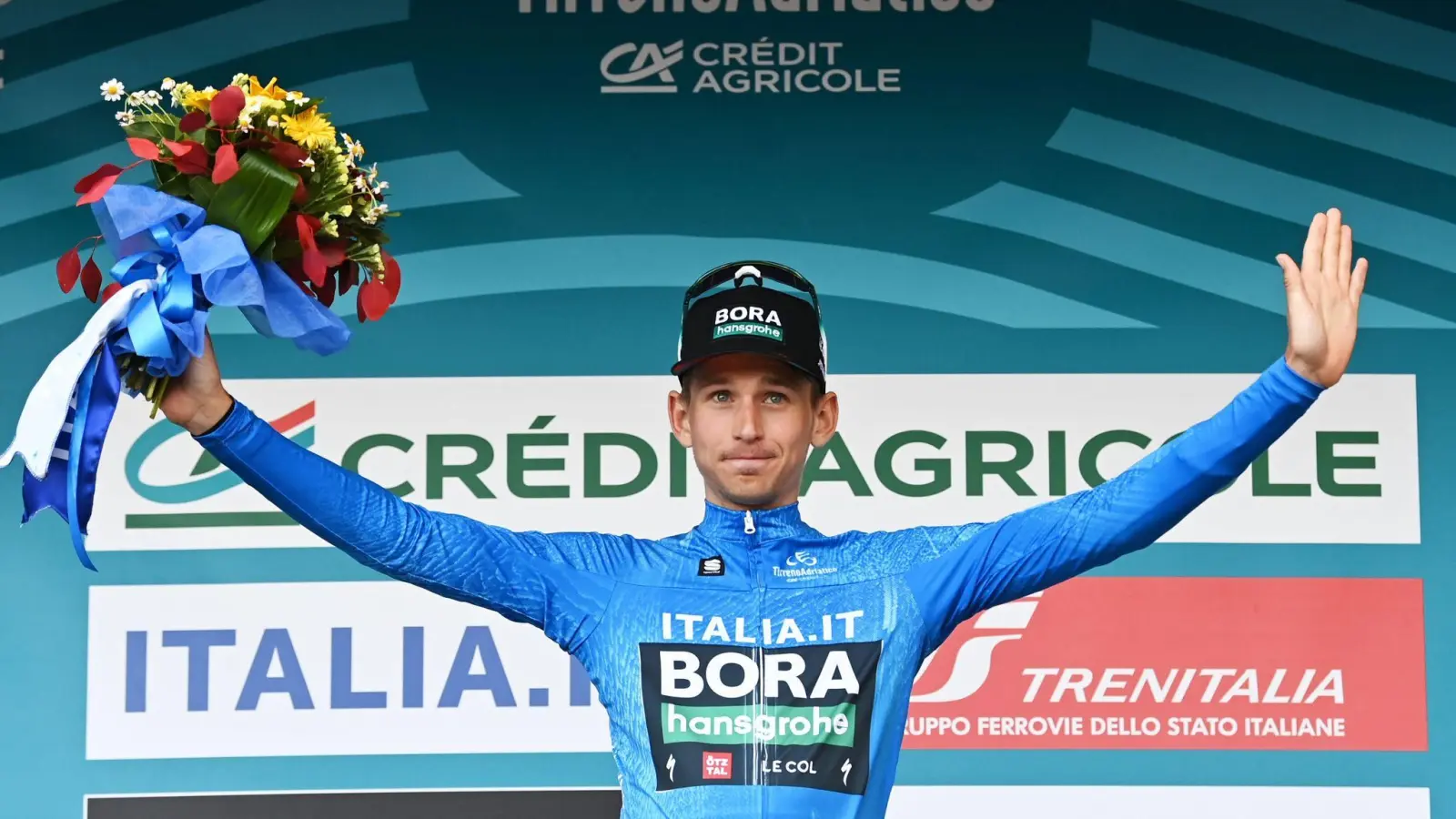 Ist der neue Gesamtführende bei Tirreno-Adriatico: Lennard Kämna (Foto: Dirk Waem/Belga/dpa)