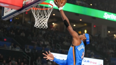 Bester Werfer der Partie: Shai Gilgeous-Alexander führte die Oklahoma City Thunder zum Sieg gegen die Memphis Grizzlies. (Archivfoto) (Foto: Kyle Phillips/AP/dpa)