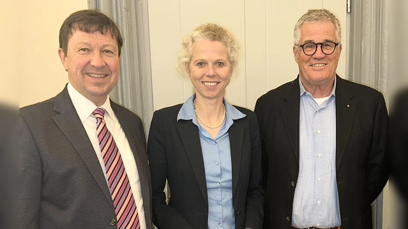 Da herrschte noch Aufbruchsstimmung: Jürgen Heckel, Birgit Grübler und Hanspeter Faas (von links) sollten die Landesgartenschau 2027 in Bad Windsheim gemeinsam stemmen. Darauf jedoch verzichtet Faas nun. (Foto: privat)