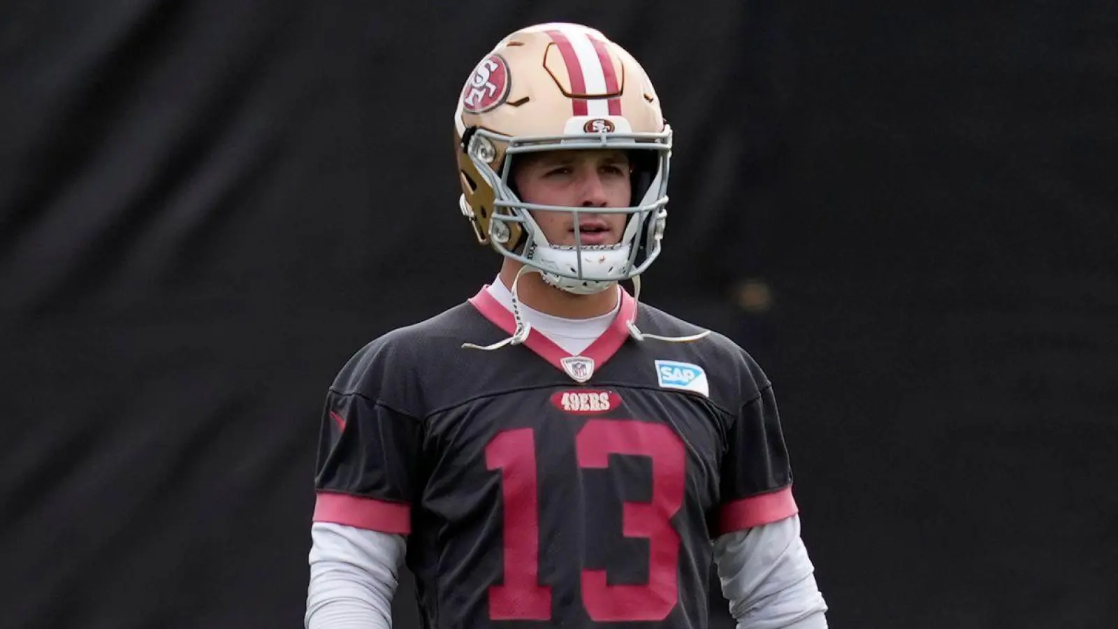 Wurde im Draft an letzter Stelle gezogen: 49ers-Quarterback Brock Purdy (13). (Foto: John Locher/AP/dpa)