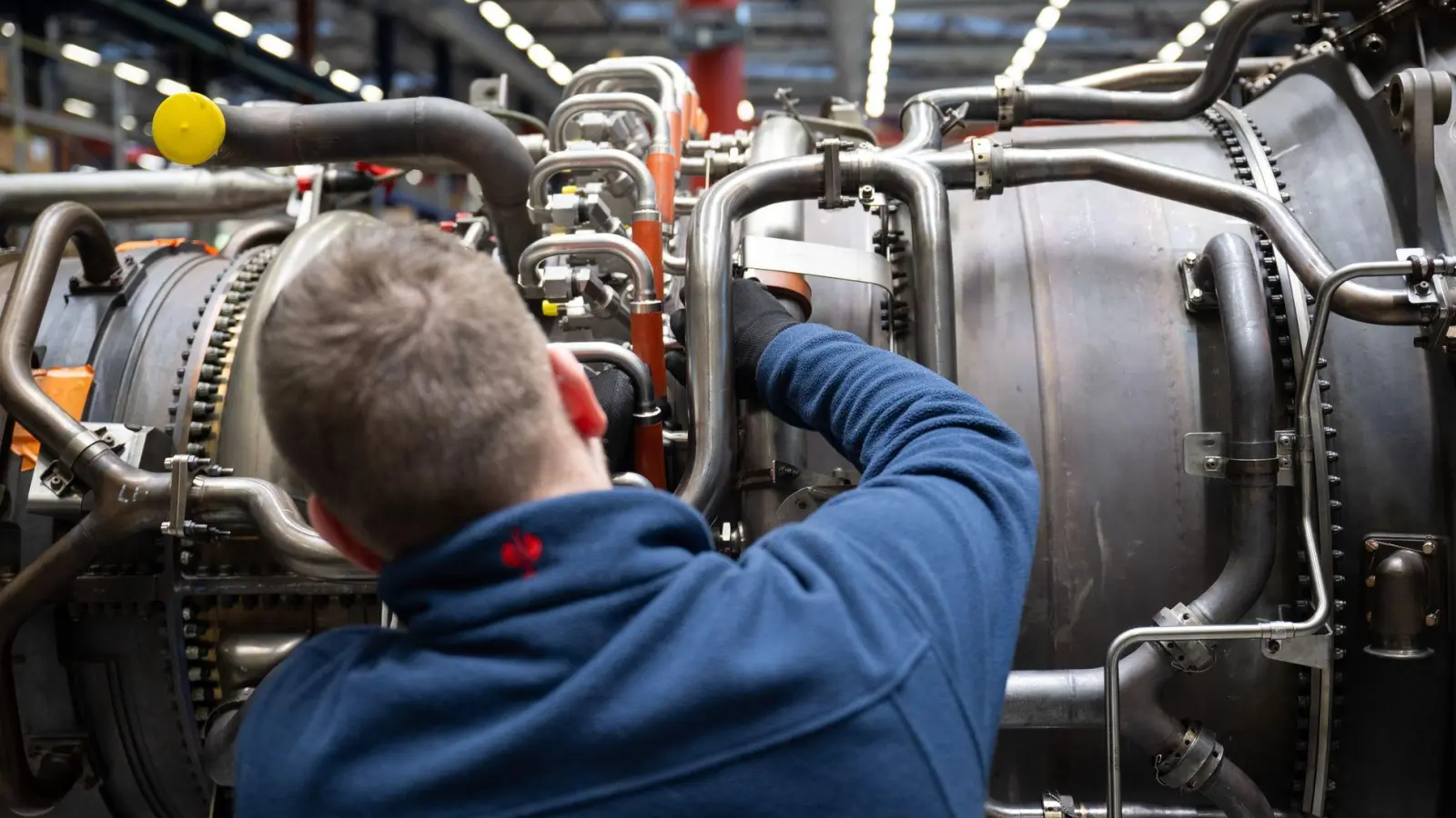 Triebwerkswartung ist ein wichtiges Geschäftsfeld für MTU. (Foto: Sebastian Gollnow/dpa)