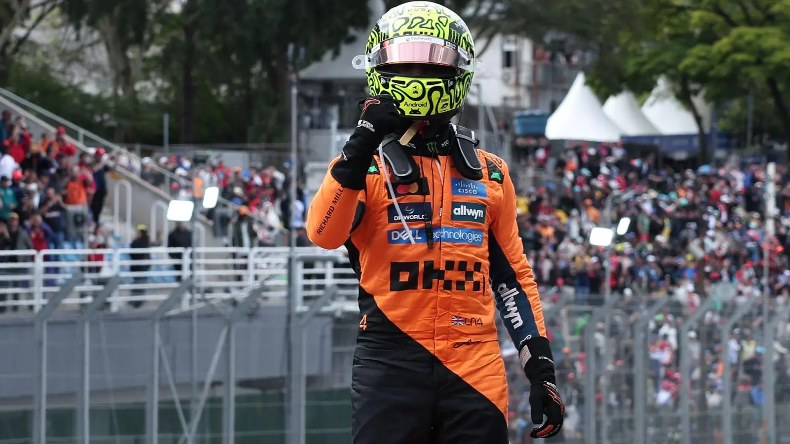 Für Lando Norris ist der WM-Titel ganz nah. (Foto: Ettore Chiereguini/AP/dpa)