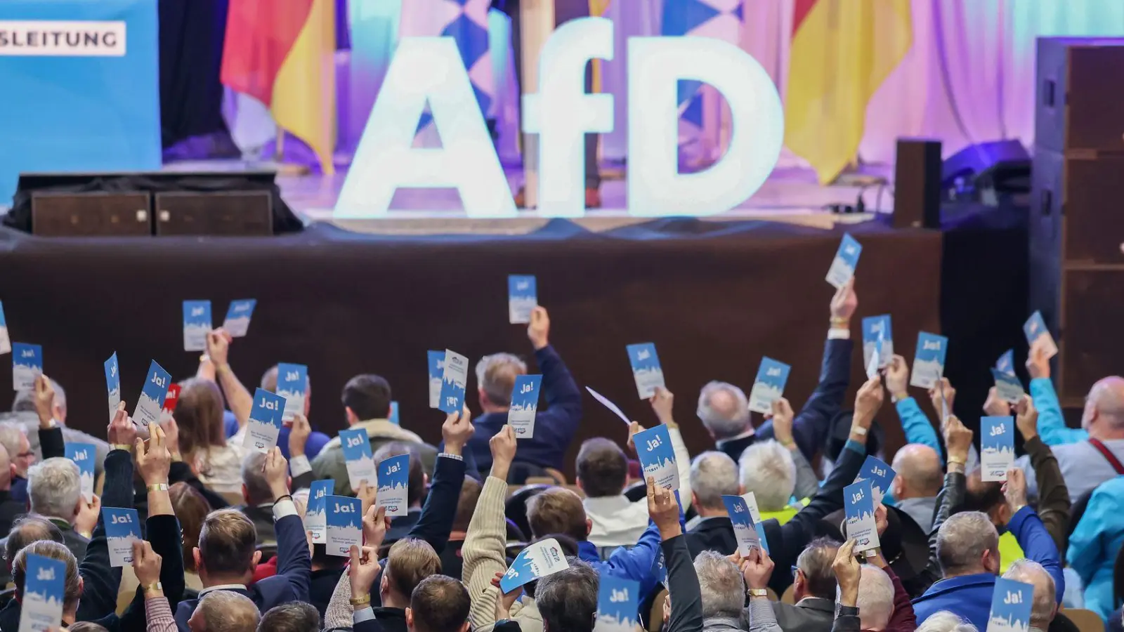 Die bayerische AfD trifft sich zu einem Parteitag. (Archivbild) (Foto: Daniel Löb/dpa)