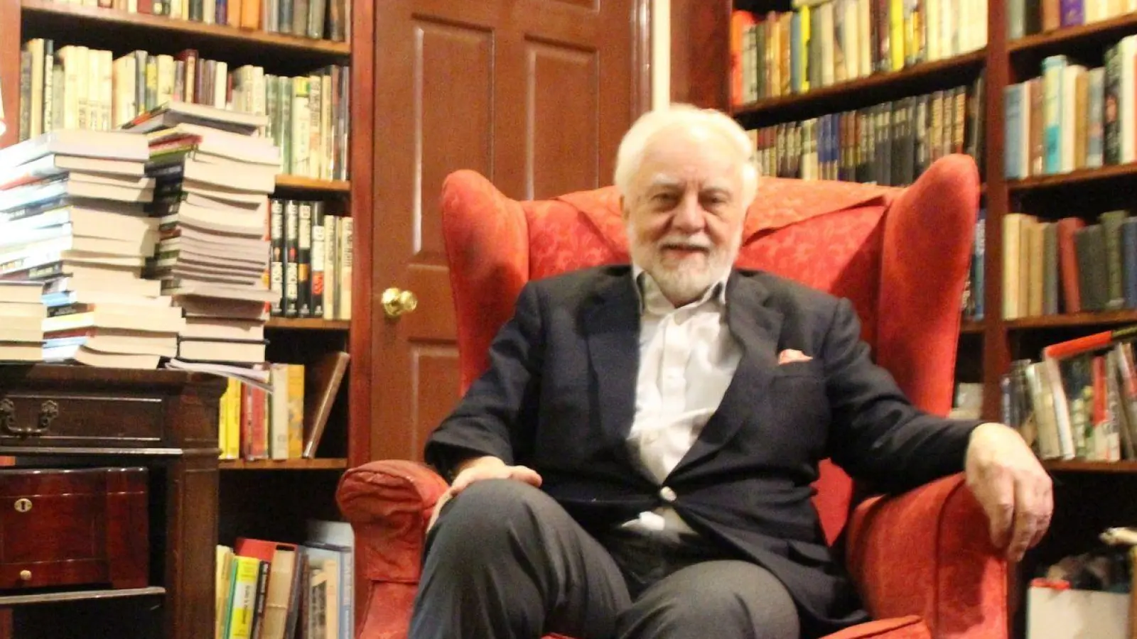 Otto Penzler im Keller des „Mysterious Bookshop“. (Foto: Christina Horsten/dpa)