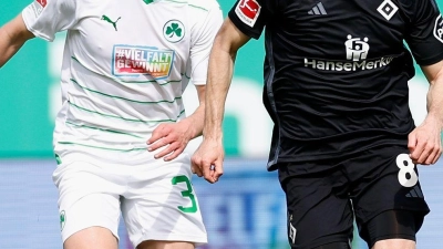 Im Sportpark Ronhof kam es zwischen der SpVgg Greuther Fürth und dem Hamburger SV zu einer Punkteteilung. (Foto: Heiko Becker/dpa)