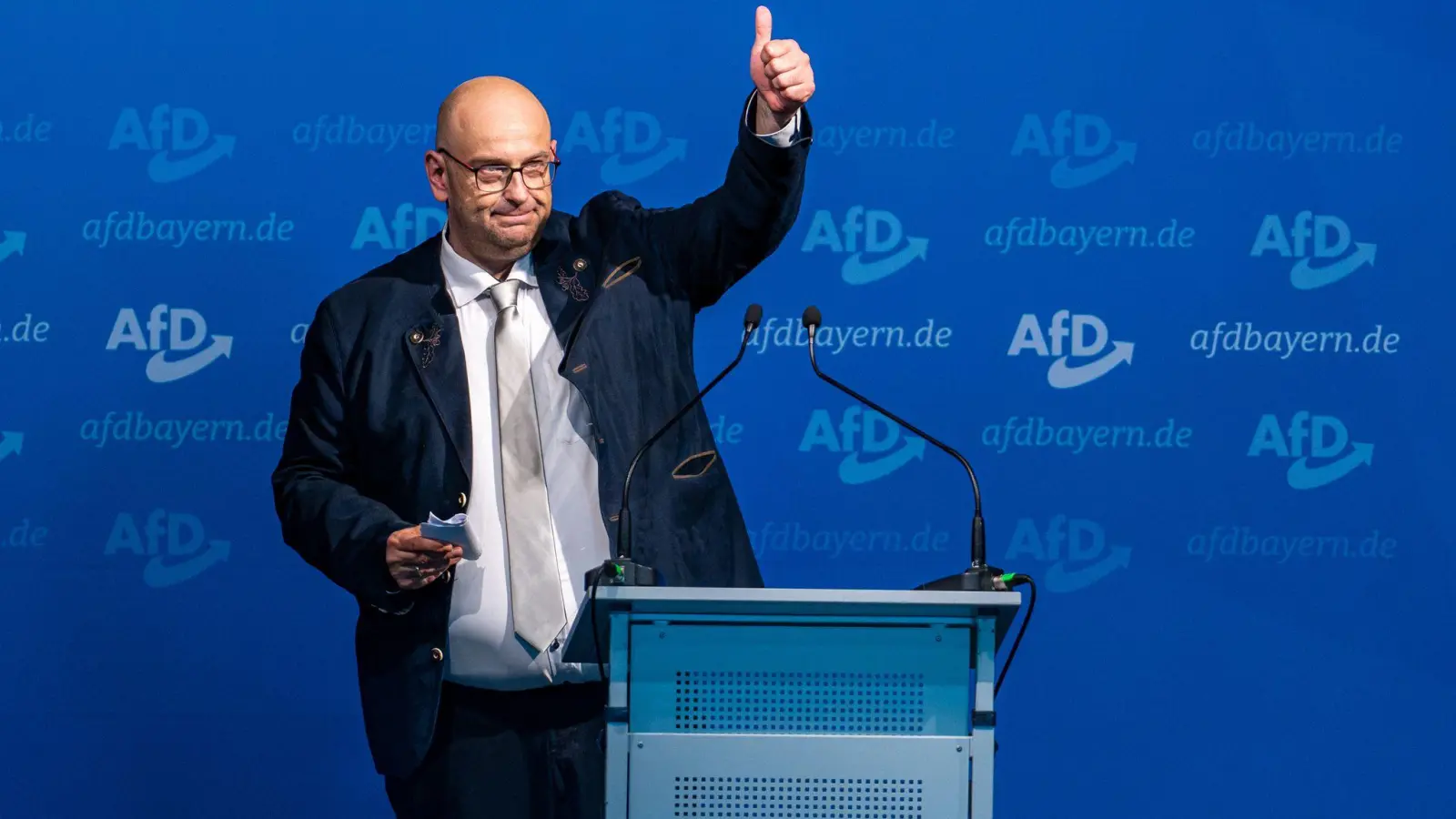 Stephan Protschka bleibt AfD-Landesvorsitzender. (Foto: Armin Weigel/dpa)