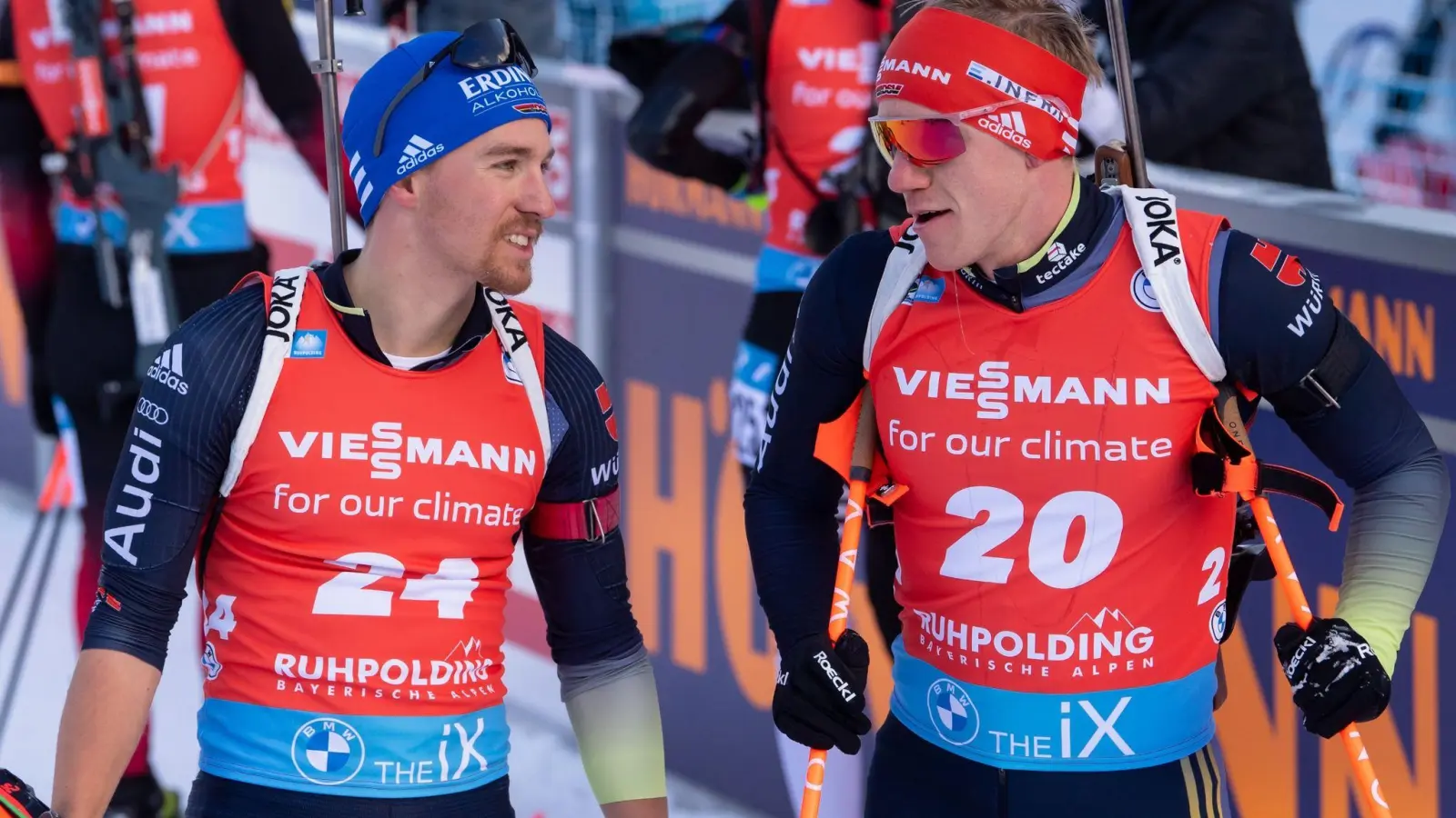 David Zobel wird beim Saisonauftakt 2022 in Kontiolahti im Einzel Dritter, Roman Rees wird Vierter. (Foto: Sven Hoppe/dpa)