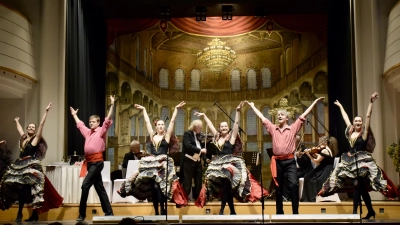 Die Ballettgruppe brachte bei der Gala „200 Jahre Johann Strauß“ eine große Vielfalt auf die Bühne im Onoldiasaal. Auch die Musikerinnen und Musiker überzeugten mit einem breiten Spektrum. (Foto: Christina Özbek)