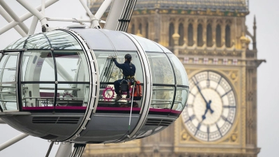 Das Riesenrad London Eye wurde vor 25 Jahren eröffnet. (Foto: Aaron Chown/PA Wire/dpa)