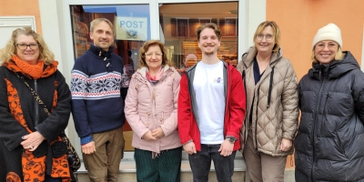 Freuen sich über den Zusammenhalt in Bad Windsheim (von links): Isolde Bratke, Denis Krzenck, Angelika Stegmayer, Max Wimmer, Gisela Heusinger-Herz und Sonja Straetemans.  (Foto: Nina Daebel)