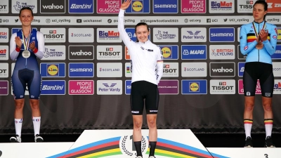 Die Rosenheimerin Antonia Niedermaier (m) wurde beim Giro d&#39;Italia Sechste. (Foto: Jane Barlow/PA Wire/dpa)