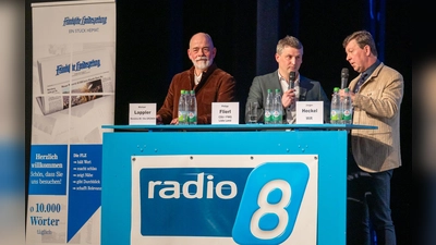 Kandidieren für das Amt des Bürgermeisters in Bad Windsheim (von links): Michael Lappler, Philipp Flierl und Jürgen Heckel. (Foto: Mirko Fryska)