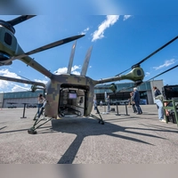 Die unbemannte „Grille“ soll Verletzte aus Kampfgebieten abtransportieren können. Die Bundeswehr geht dafür in den Testbetrieb. (Archivbild) (Foto: Peter Kneffel/dpa)